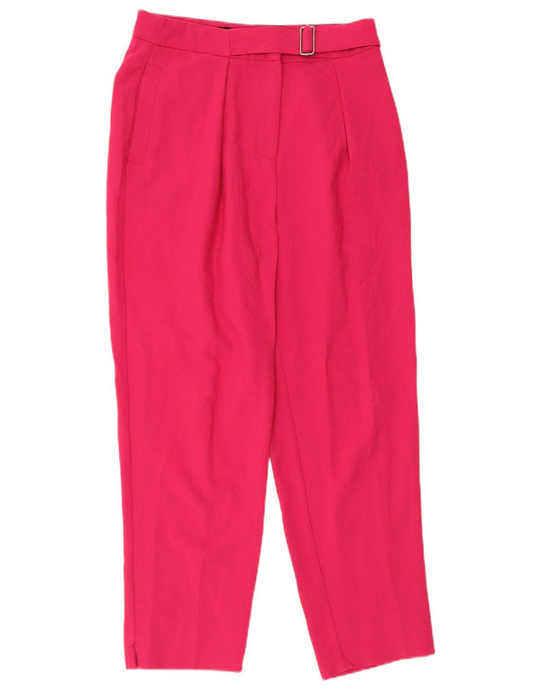 Topshop Pantalones chinos con pinzas para mujer UK 10 Small W28 L25 Poliéster rosa