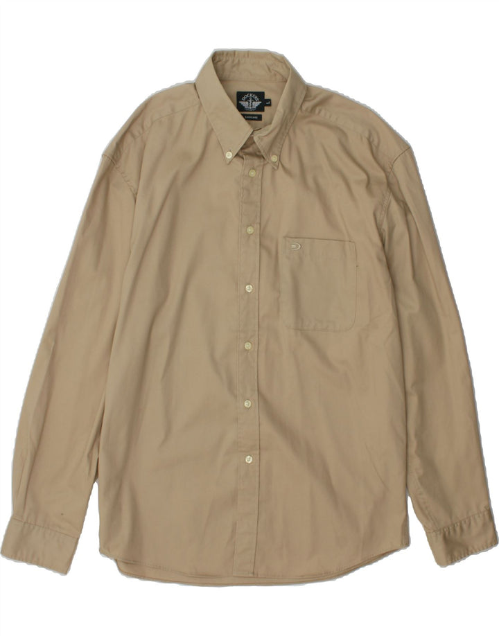 DOCKERS Mens Easy Care Shirt Large Beige Cotton Vintage Dockers and Second-Hand Dockers from Messina Hembry 