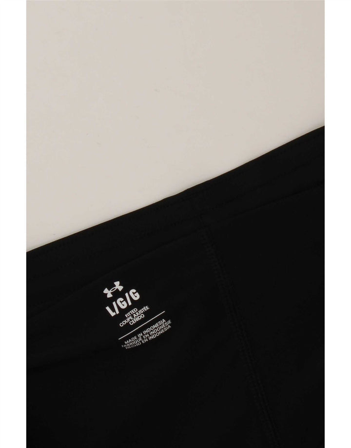 Under Armour Pantalones cortos deportivos para hombre, talla grande, negro