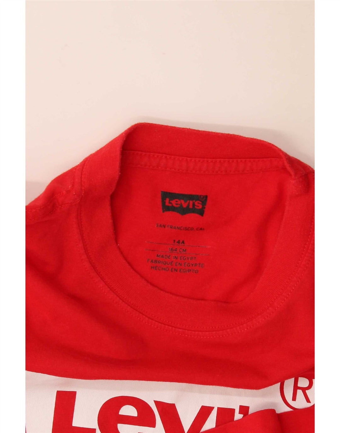 Levi's Camiseta gráfica para niño 13-14 años Rojo