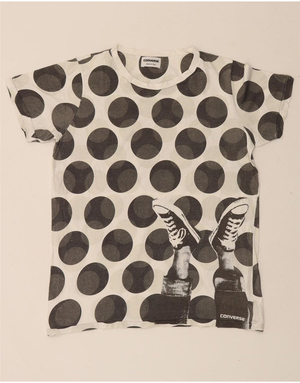 Camiseta con gráfico Converse para hombre Top grande de algodón con manchas blancas