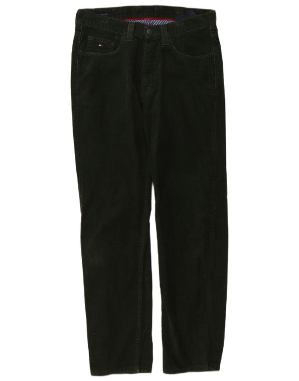 Tommy Hilfiger Pantalones rectos de pana para hombre W31 L32 Algodón verde