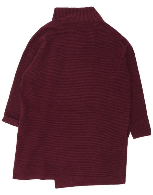 Phase Eight Suéter tipo cárdigan largo de gran tamaño para mujer UK 46 Large Borgoña