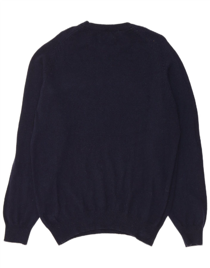 Marks & Spencer Jersey de cuello redondo azul Harbor para hombre Azul marino mediano