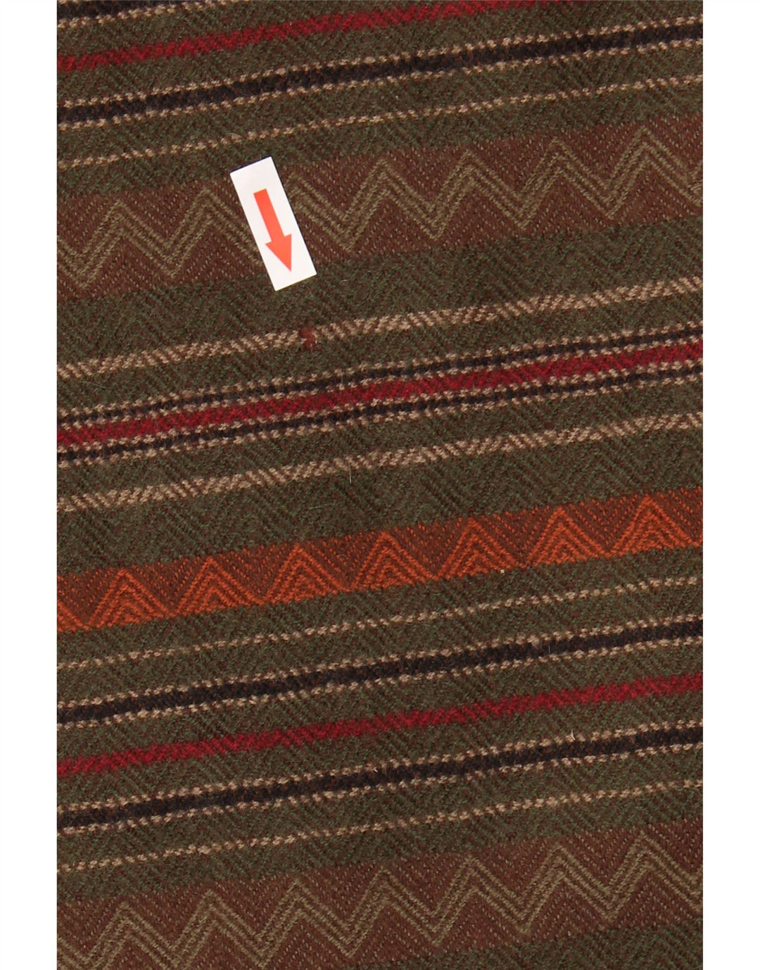 Vintage mujer lápiz falda W26 pequeño caqui rayas