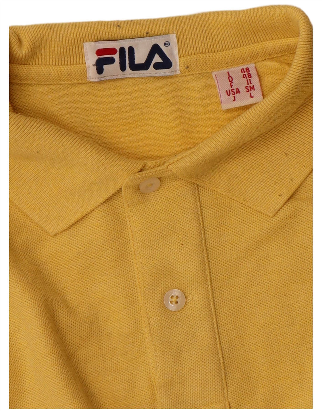 Polo Fila Hombre IT 48 Algodón Amarillo Medio