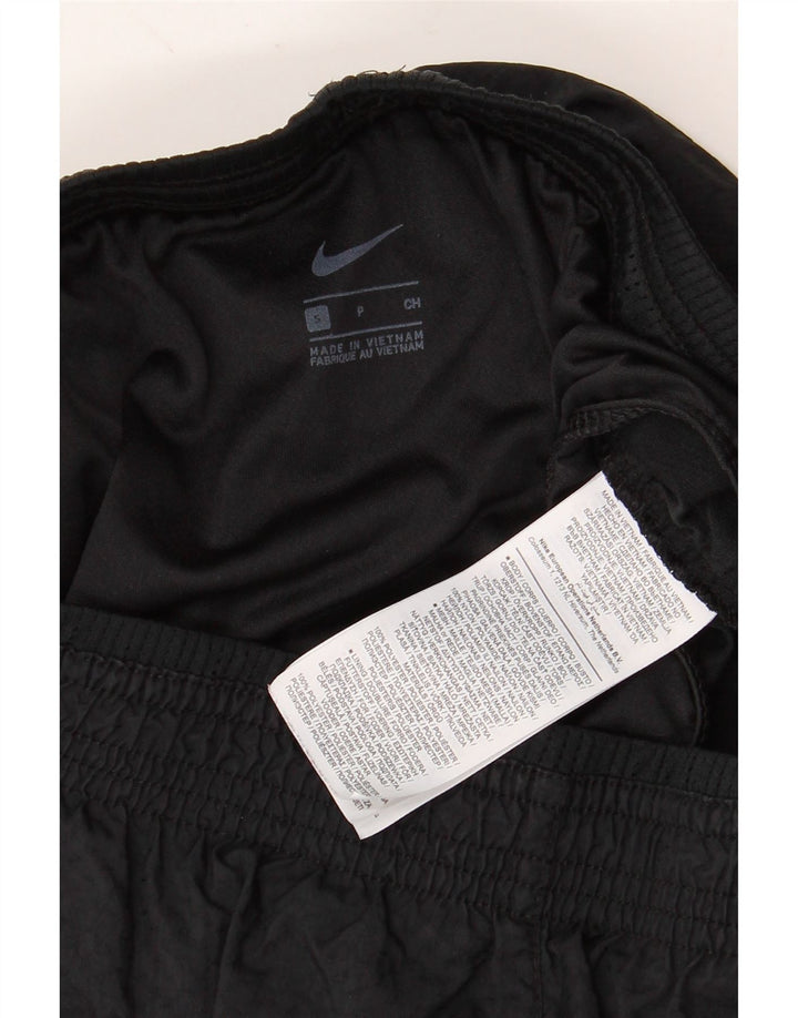 NIKE Pantalones cortos deportivos gráficos para mujer UK 8 Small Poliéster negro