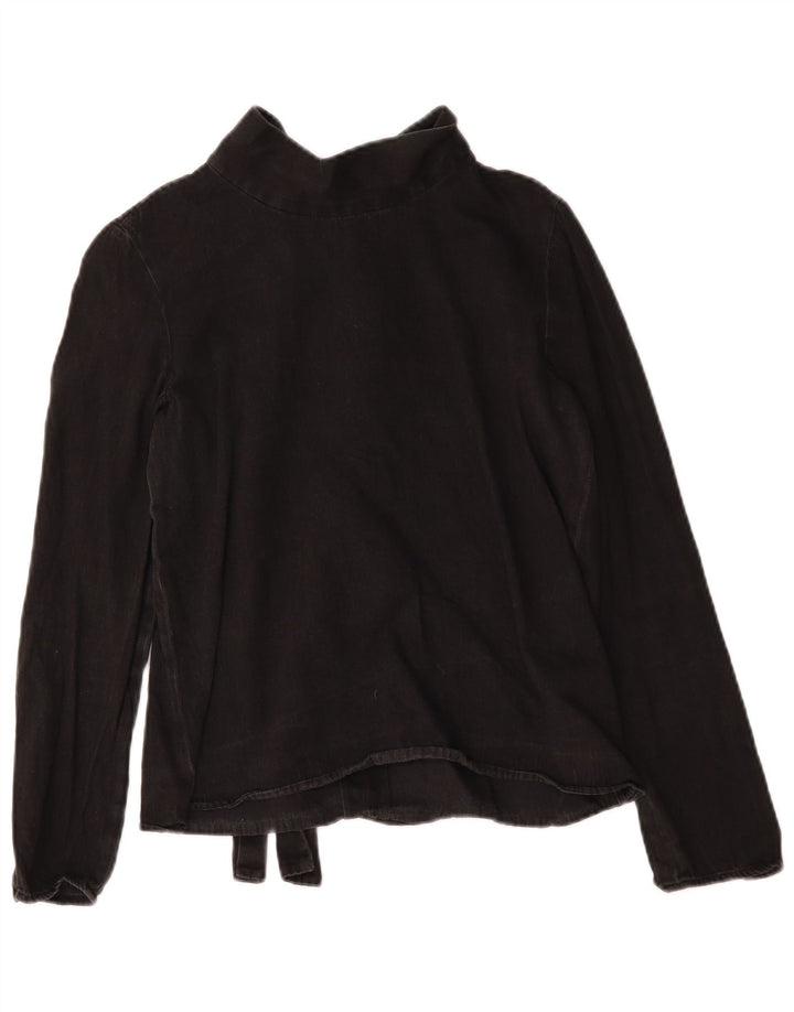 Cos Blusa de manga larga para mujer EU 36 Small Black Cotton