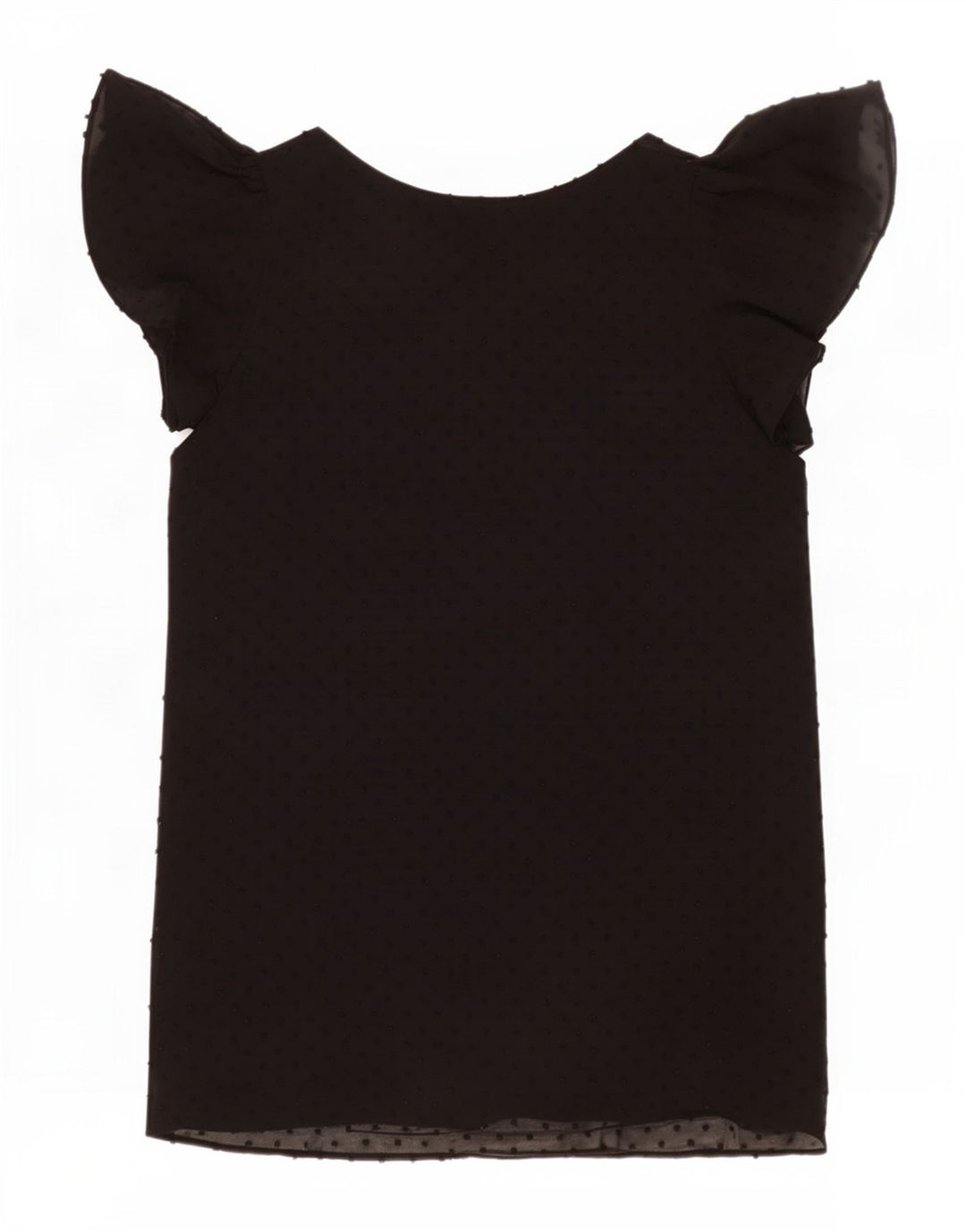 Zara Vestido Básico Mujer UK 40 Pequeño Poliéster Moteado Negro