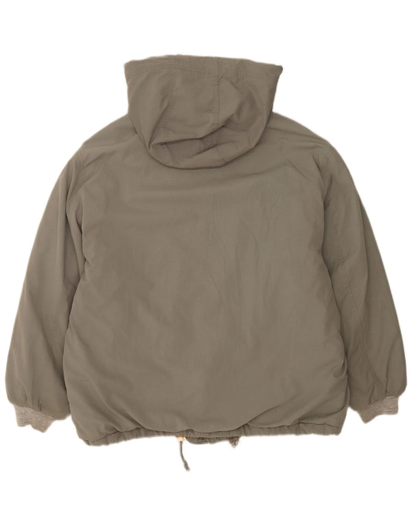 Chaqueta cortavientos con capucha y gráfico para hombre Carrera UK 42 XL Gris Colorblock