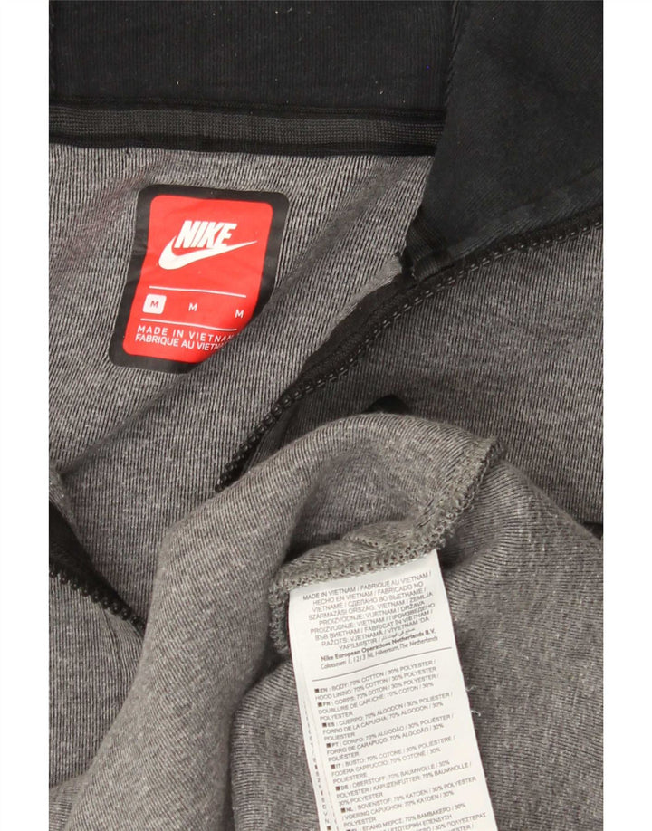 Nike - Sudadera con capucha y cremallera para hombre, algodón gris medio