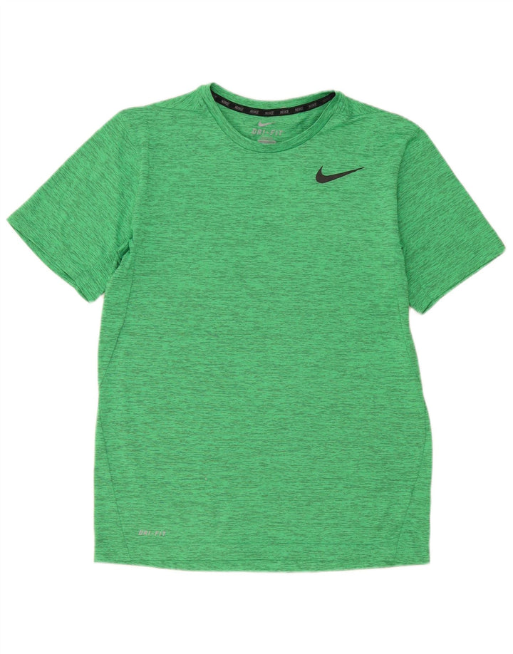 Camiseta Nike Dri Fit para hombre Top poliéster moteado verde medio