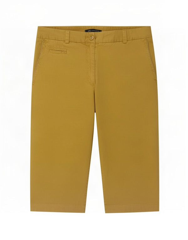 Marks & Spencer Pantalones cortos chinos para mujer UK 10 Small W30 Algodón amarillo
