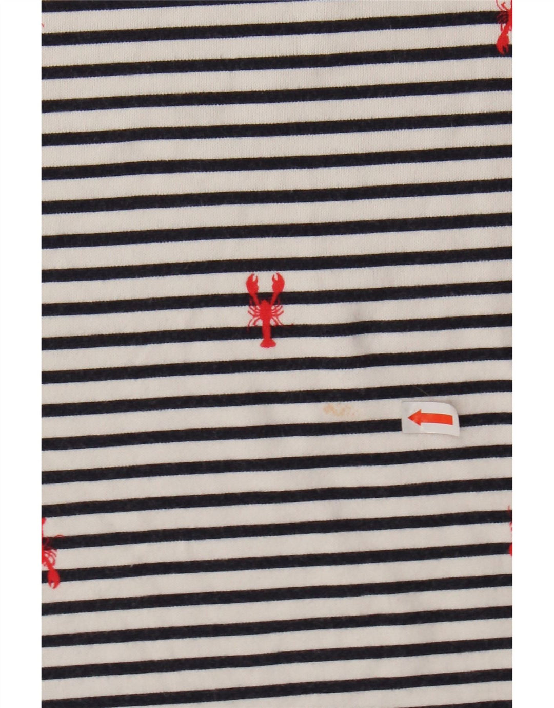JOULES Top Mujer Manga Larga UK 44 Grande Blanco Rayas