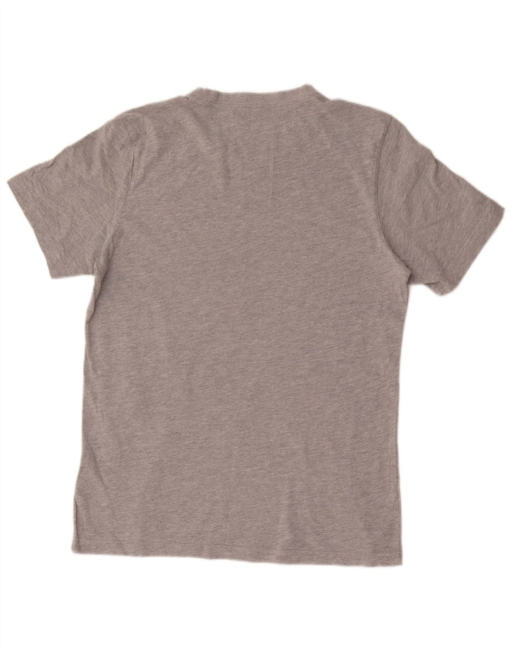 Adidas Hombre Camiseta Gráfica Top Algodón Gris Medio