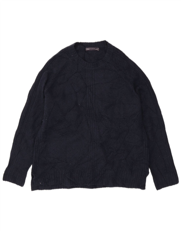 Marks & Spencer - Jersey de cuello redondo para mujer, talla 40, tamaño mediano, azul marino