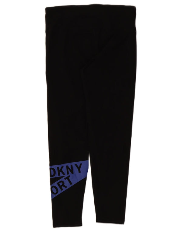Dkny Leggings cortos gráficos para mujer UK 40 Mediano Negro Colorblock Algodón