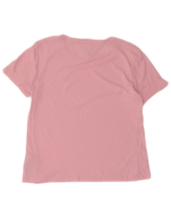 Tommy Hilfiger Camiseta para mujer Top UK 10 Small Pink Cotton