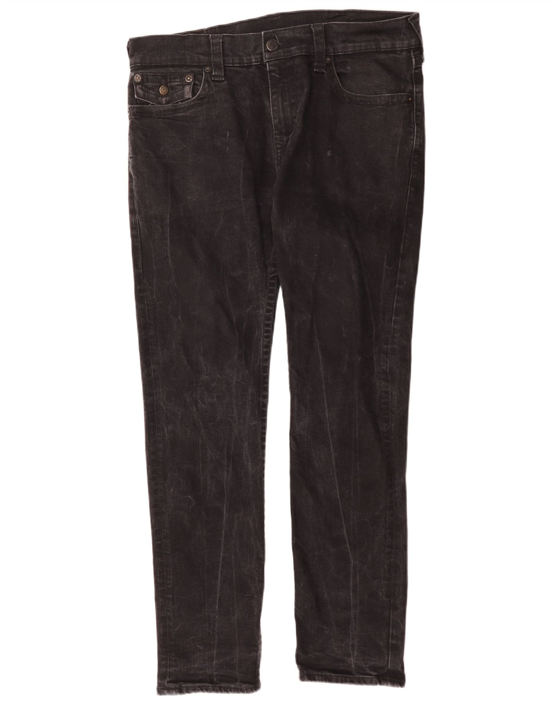 True Religion Vaqueros ajustados para hombre W34 L31 Algodón negro
