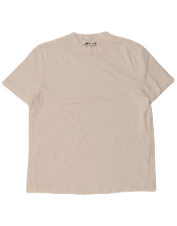 Zara Hombre Camiseta Top Small Off White Algodón