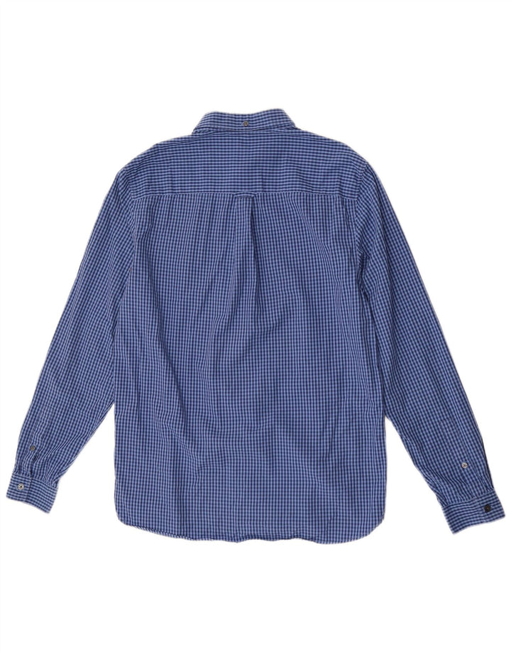 Camisa Lyle & Scott Hombre Algodón Vichy Azul Medio