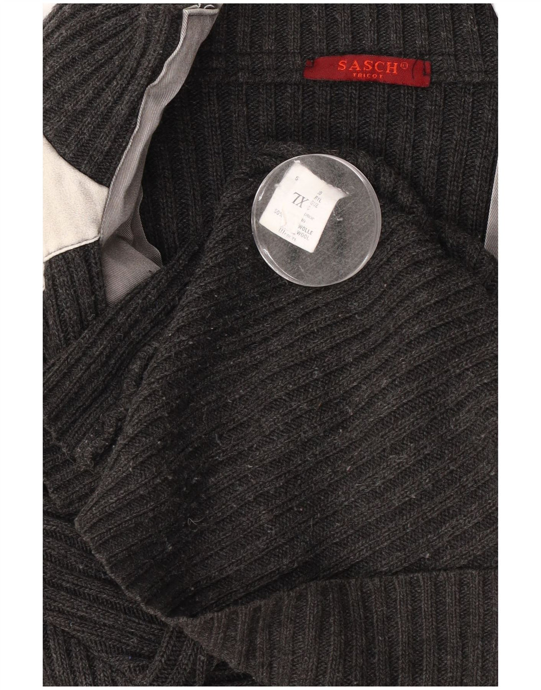 Sasch Cárdigan para Hombre XL Acrílico Color Block Gris