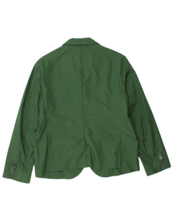Aspesi Chaqueta Blazer De 2 Botones Para Mujer IT 42 Algodón Verde Medio