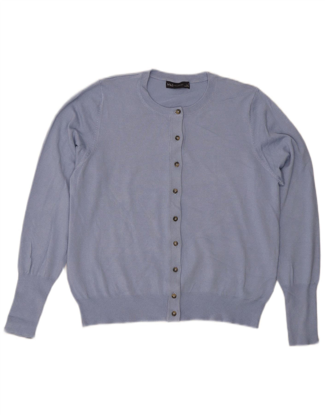 Marks & Spencer Suéter tipo cárdigan para mujer UK 46 Viscosa azul grande