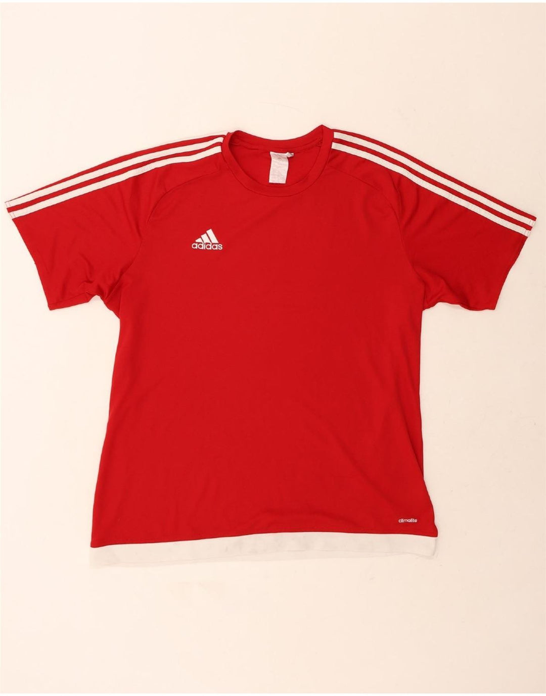 ADIDAS Mens Climalite T-Shirt Top XL Red Polyester Vintage Adidas and Second-Hand Adidas from Messina Hembry 