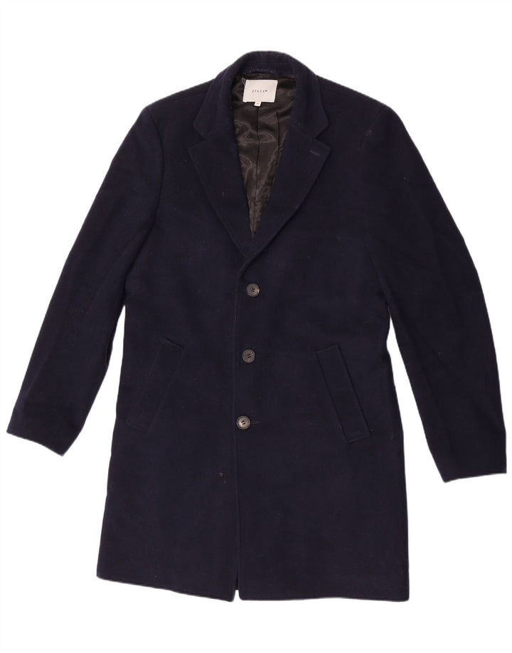 Abrigo para hombre Jigsaw UK 38 Lana azul marino mediana