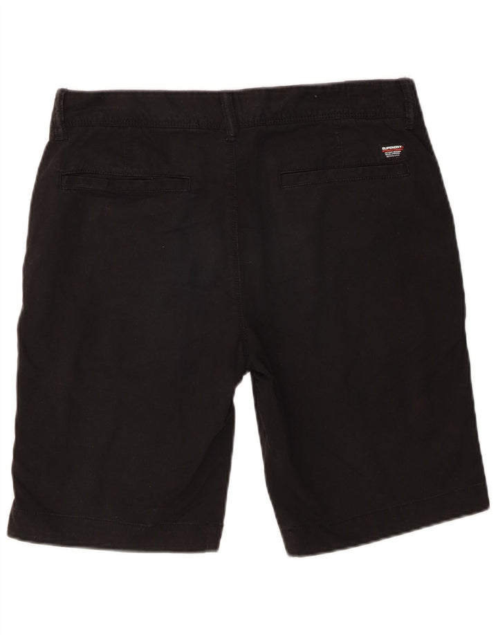 Superdry Pantalones cortos chinos ajustados W30 de algodón negro mediano para hombre