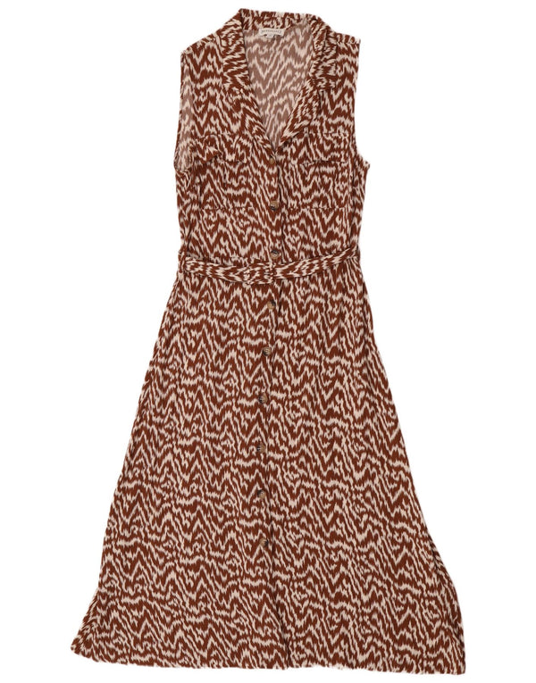 Vestido largo sin mangas para mujer de Warehouse UK 42 Marrón medio Estampado animal