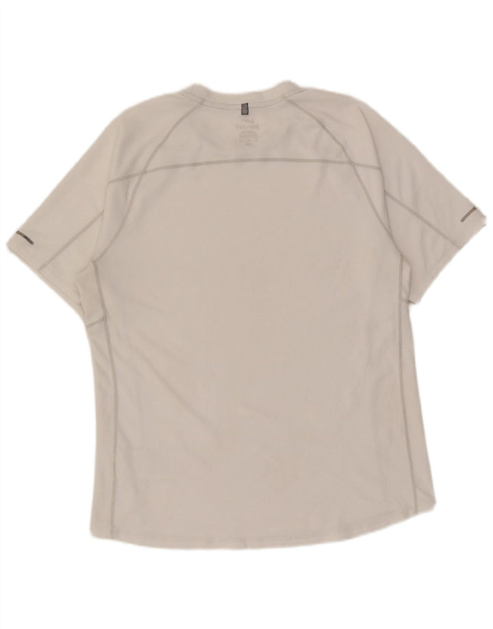 Camiseta Nike Dri Fit para hombre Top poliéster blanco mediano