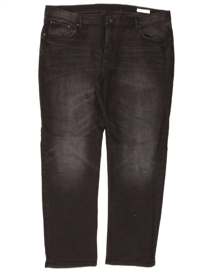 Marks & Spencer Vaqueros rectos para hombre W44 L31 Algodón negro