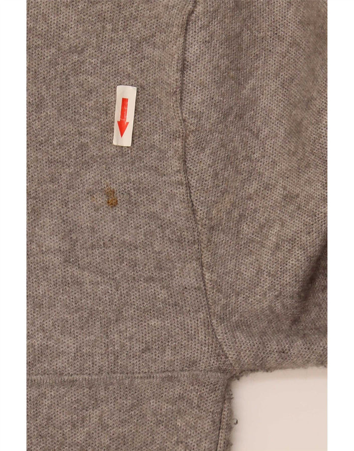 Zara Mujer Abrigo Extragrande UK 10 Pequeño Gris Moteado