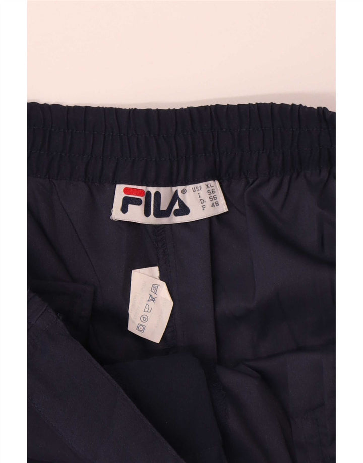 Fila Pantalones cortos chinos para hombre XL W38 Poliéster azul marino