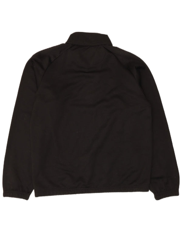 Kappa Hombre Zip Neck Sudadera Jumper Grande Poliéster Negro