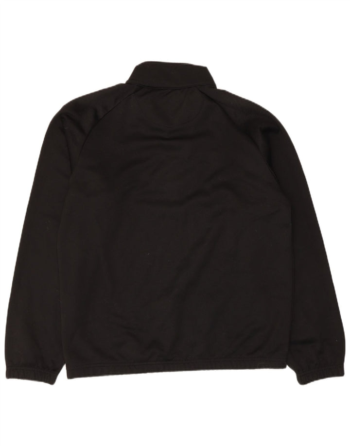 Kappa Hombre Zip Neck Sudadera Jumper Grande Poliéster Negro