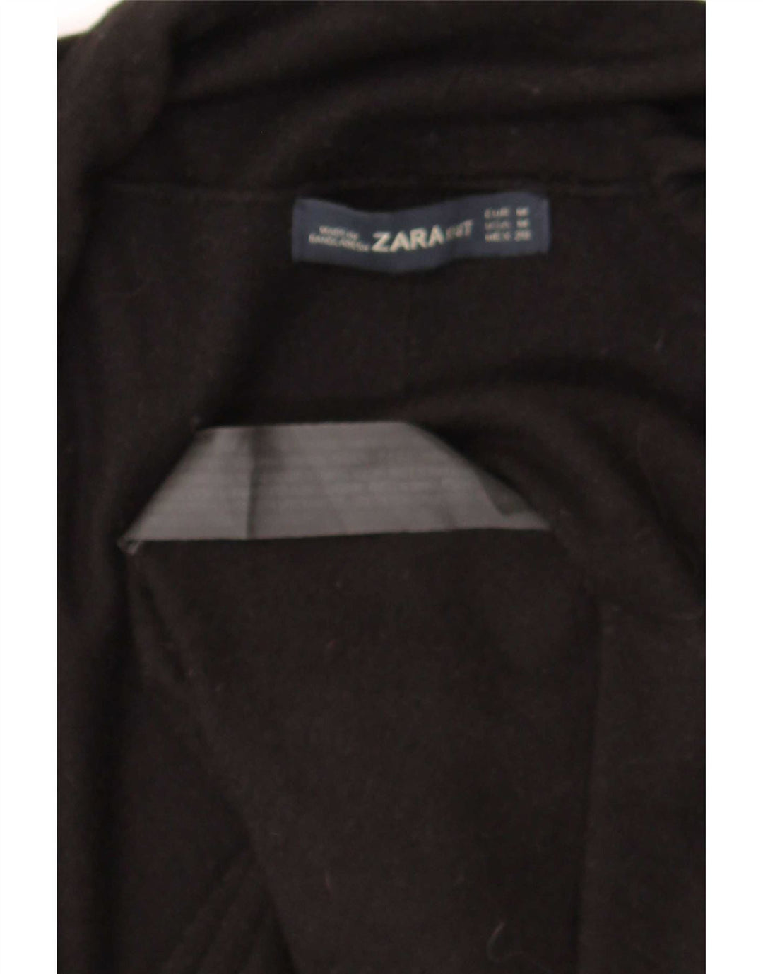 Zara Mujer Cárdigan Abierto Suéter UK 12 Medium Black Viscosa
