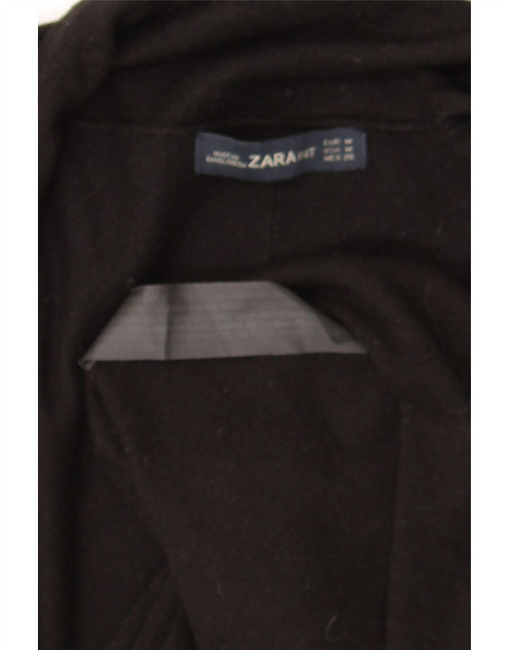 Zara Mujer Cárdigan Abierto Suéter UK 12 Medium Black Viscosa