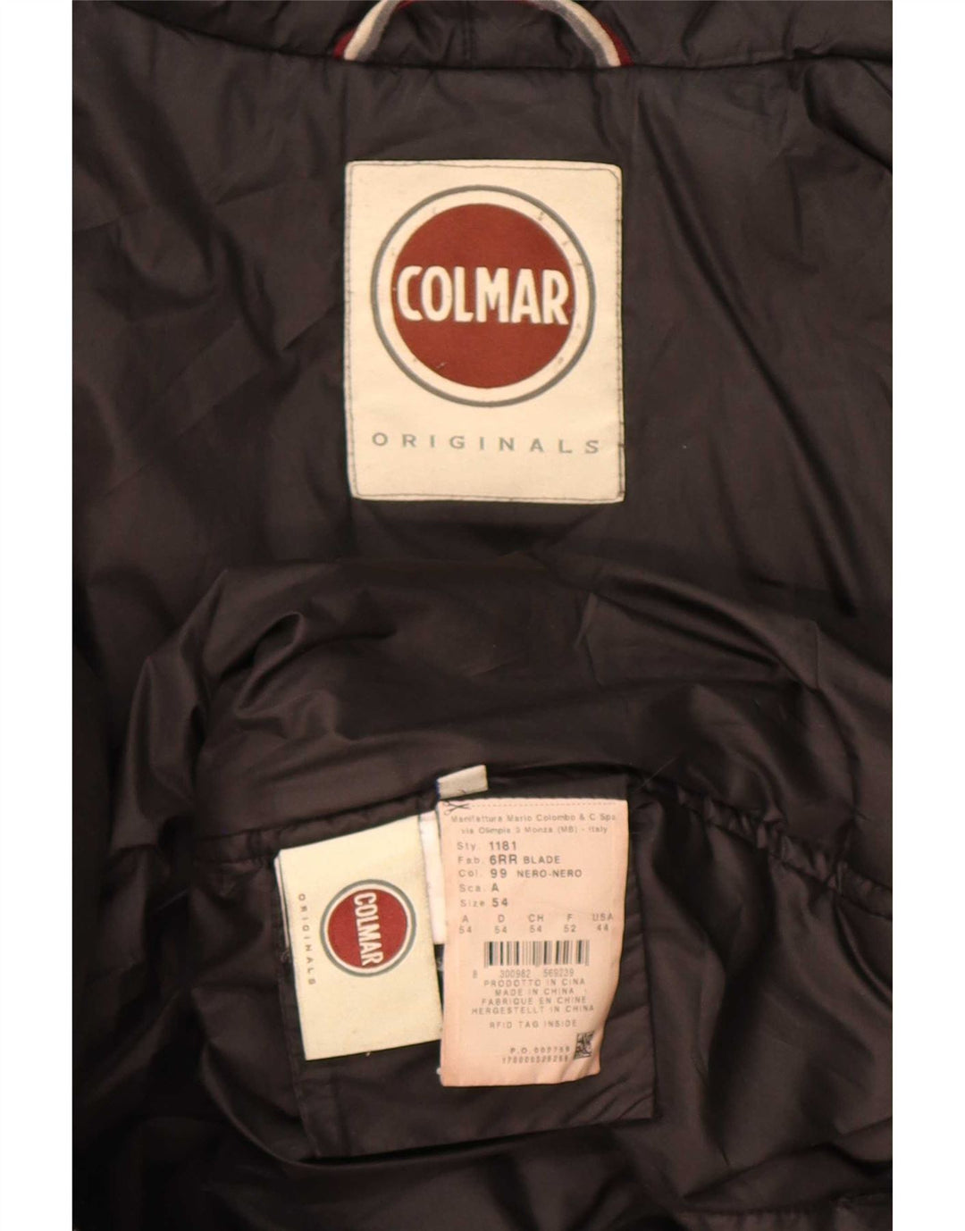 Colmar Chaqueta acolchada con capucha para hombre IT 54 Large Poliéster negro