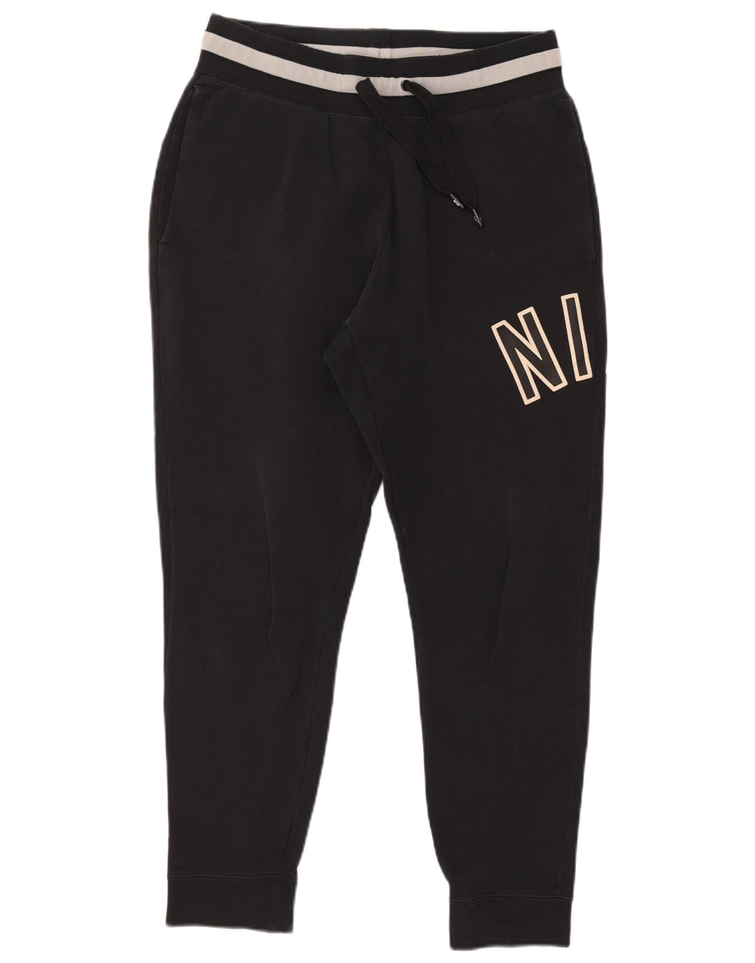 Nike Pantalones De Chándal Con Gráficos Joggers De Algodón Negro Mediano