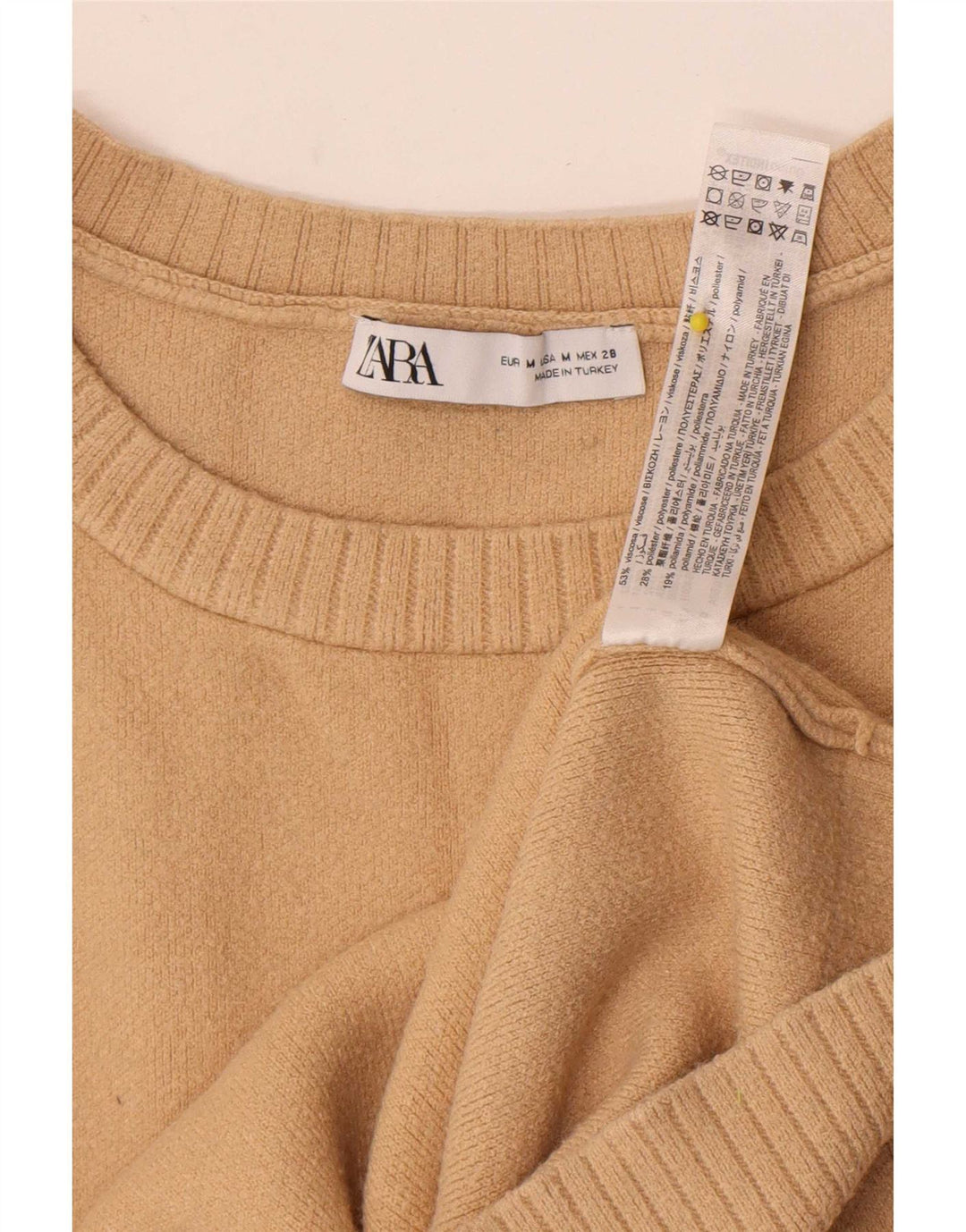 Zara Mujer Chaleco Tank Top UK 44 Viscosa Beige Medio