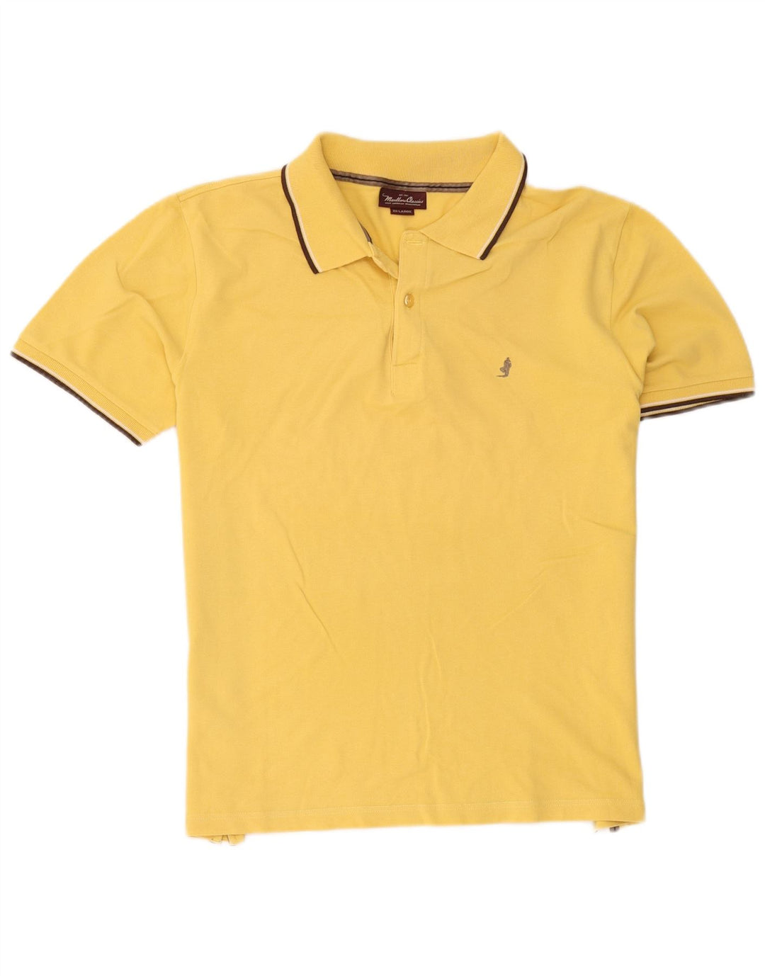 Marlboro Classics Polo Hombre 2XL Rayas Amarillas