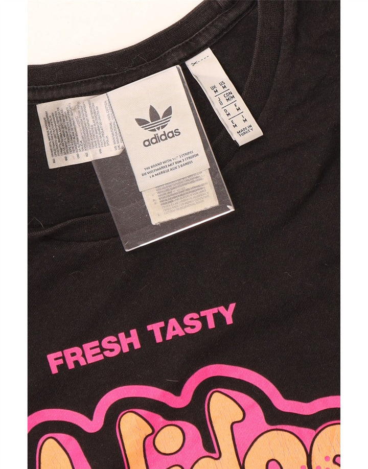 Adidas - Camiseta gráfica para hombre, talla mediana, algodón negro