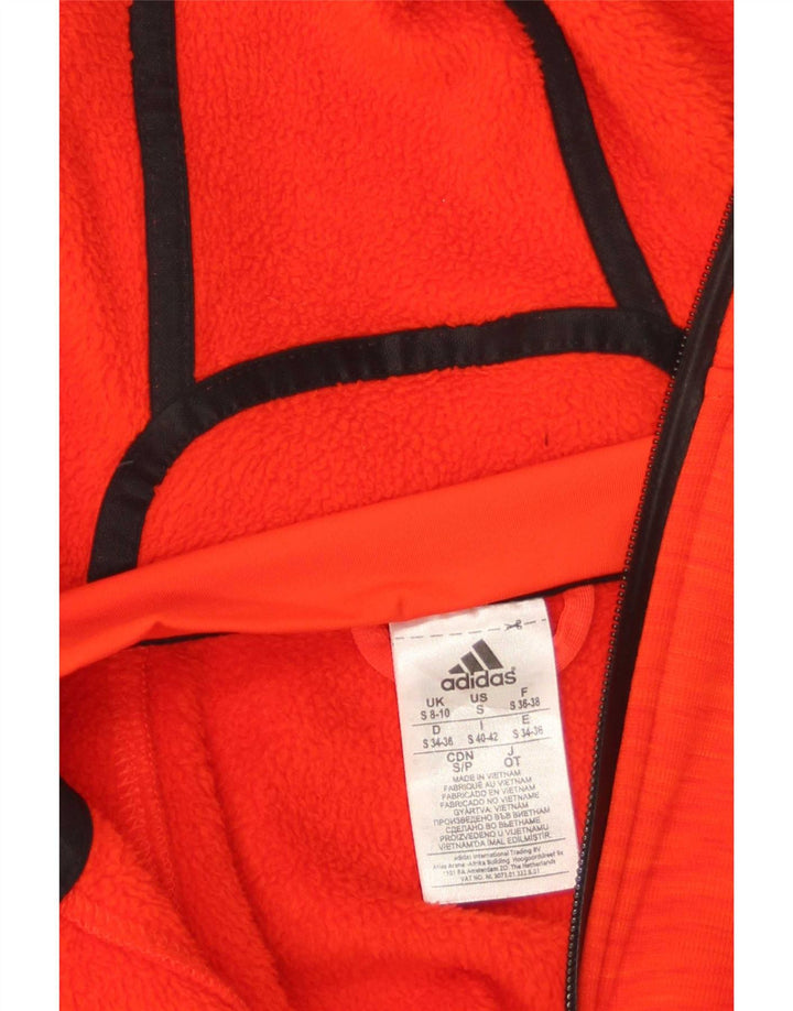 Adidas Sudadera con capucha y cremallera para mujer UK 8/10 Small Red Poliéster