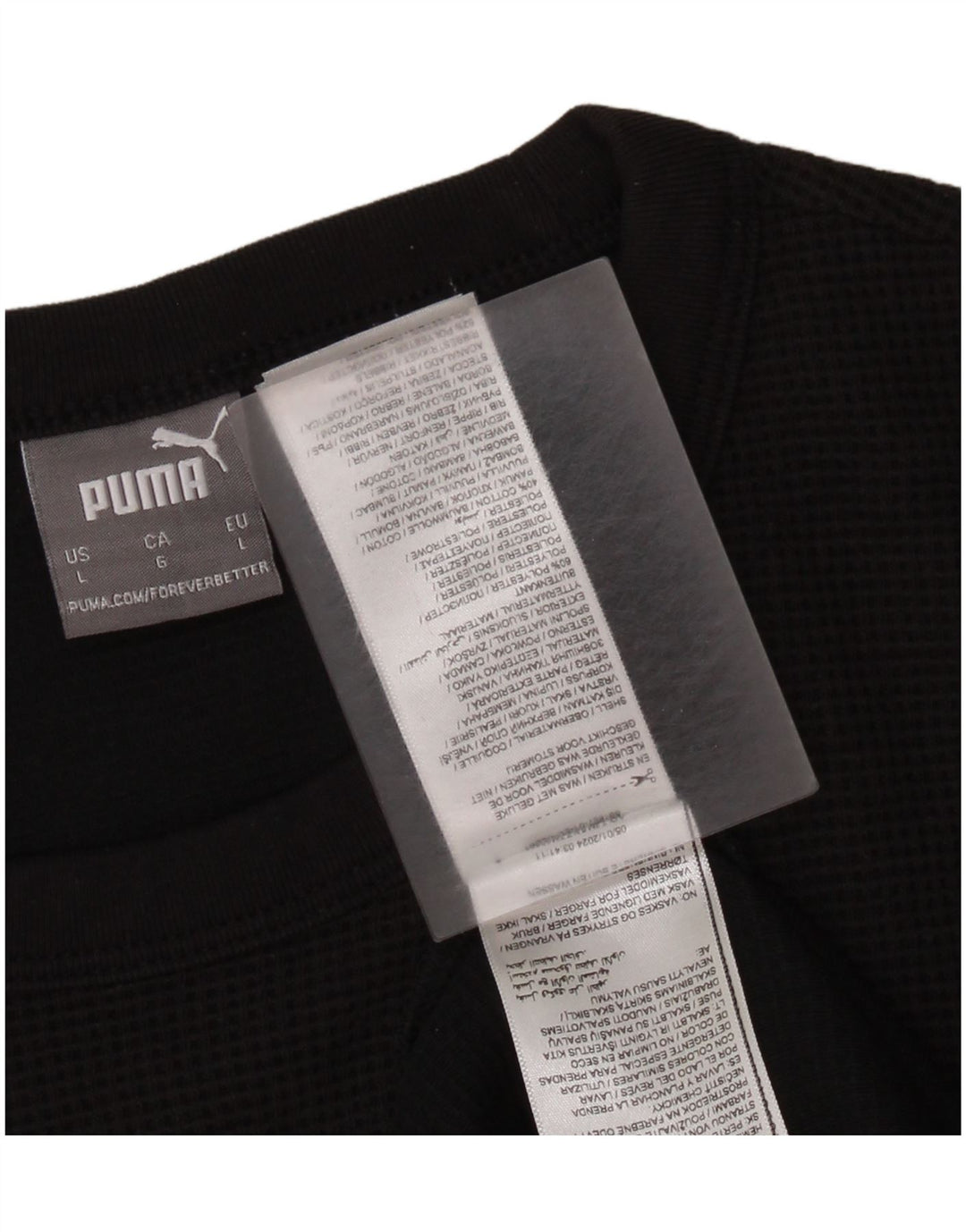 Camiseta Puma Hombre Top Grande Poliéster Negro