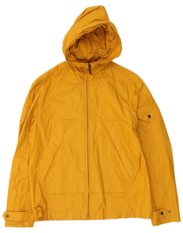 Pretty Green Chaqueta impermeable con capucha para hombre UK 40 Large Yellow