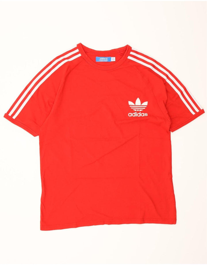 Adidas - Camiseta para hombre, talla grande, color rojo, algodón