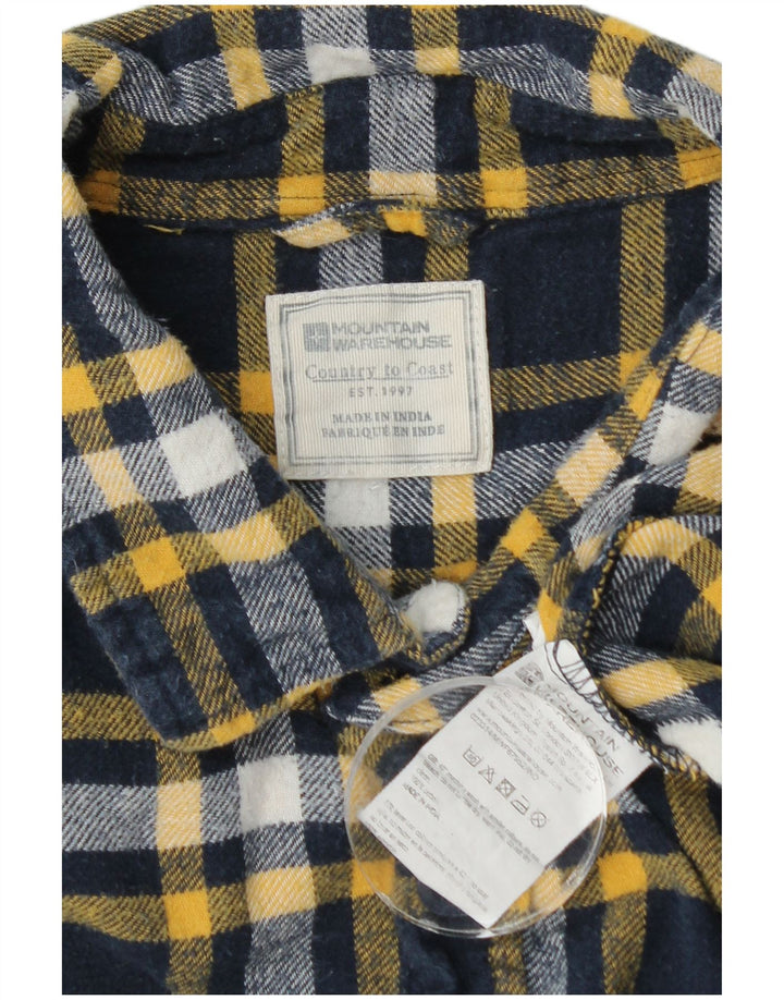 Camisa de franela para hombre de Mountain Warehouse Algodón a cuadros azul marino mediano